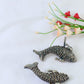 Oxidised German Silver Fish Earrings – Small Everyday Dangler
