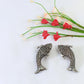 Oxidised German Silver Fish Earrings – Small Everyday Dangler