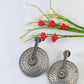 Oxidised German Silver Big Round Statement Stud Earrings