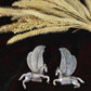 Oxidised German Silver Pegasus Winged Horse Earrings