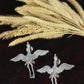 Oxidised Bird Design German Silver Long Drop Earrings