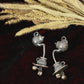 Oxidised German Silver Teapot & Pot Design Earrings