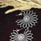 Oxidised German Silver Sunburst Statement Earrings