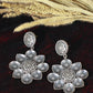 Oxidised German Silver Floral Statement Earrings