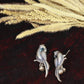 Oxidised German Silver Parrot Earrings