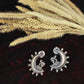 Oxidised German Silver Peacock Hoop Earrings