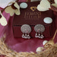 Oxidised German Silver Peacock Design Earrings with Pearls