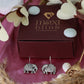 Oxidised German Silver Elephant Motif Hook Earrings