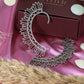 Oxidised German Silver Leaf Plume Ear Cuff