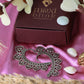Oxidised German Silver Statement Ear Cuff – Heart Filigree