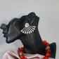 Oxidised German Silver Geometric Fan Earrings