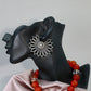 Oxidised German Silver Sunburst Statement Earrings