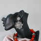 Oxidised German Silver Floral Statement Earrings