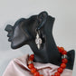 Oxidised Conical Beaded German Silver Drop Earrings