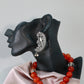 Oxidised German Silver Paisley Bird Stud Earrings