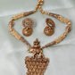 Antique Elephant Motif Temple Necklace