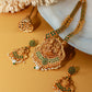 Antique Goddess Temple Necklace with Green Highlights