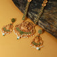 Antique Goddess Temple Necklace with Green Highlights