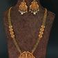 Antique Goddess Temple Necklace with Green Highlights
