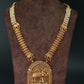 Antique Elephant Temple Pendant Haram with Pearl Tassel