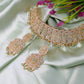 Mint Green Floral AD Choker Necklace