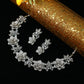 Floral Diamond Finish AD Necklace