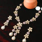 Floral Temple Necklace Set with Kundan & Teardrop Charms