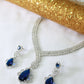 Blue Stone AD Necklace Set
