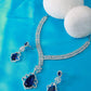 Blue Stone AD Necklace Set