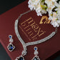 Blue Stone AD Necklace Set