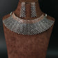 Antique Silver-Tone Designer Collar Necklace