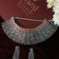 Antique Silver-Tone Designer Collar Necklace