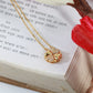 Magnetic Clover Heart Necklace – 4-in-1 CZ Pendant, Anti-Tarnish Gold