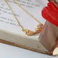 Magnetic Clover Heart Necklace – 4-in-1 CZ Pendant, Anti-Tarnish Gold