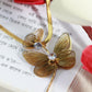Butterfly Pendant Necklace – Gold Plated with CZ Stone, Anti-Tarnish