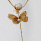 Butterfly Pendant Necklace – Gold Plated with CZ Stone, Anti-Tarnish