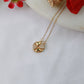 Magnetic Clover Heart Necklace – 4-in-1 CZ Pendant, Anti-Tarnish Gold
