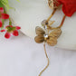 Butterfly Pendant Necklace – Gold Plated with CZ Stone, Anti-Tarnish