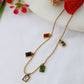 Minimal Multicolor Pendant Necklace – Gold Plated with Rectangle Charms