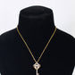 Key Pendant Necklace – Gold Plated with CZ Accents