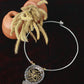 Dual Tone German Silver Hasli/Hansli Necklace – Dancing figure pendant with danglers Oxidised Hansuli Choker for Women