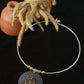 Dual Tone German Silver Hasli/Hansli Necklace – Ganesha medallion pendant Oxidised Hansuli Choker for Women