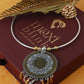 Dual Tone German Silver Hasli/Hansli Necklace – Floral mandala pendant with danglers Oxidised Hansuli Choker for Women