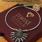 Dual Tone German Silver Hasli/Hansli Necklace – Sunburst fan pendant Oxidised Hansuli Choker for Women
