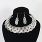 German Silver Oxidised Braided Jewellery Set (Necklace, Bracelet, Earrings, Ring)