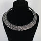 German Silver Braided Oxidised Necklace with Matching Bracelet
