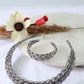 German Silver Braided Oxidised Necklace with Matching Bracelet