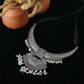 German Silver Oxidised Engraved Necklace (Only Necklace)