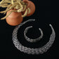 German Silver Braided Oxidised Necklace with Matching Bracelet