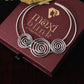 German Silver Oxidised Triple Spiral Statement Necklace (Only Necklace)
